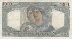 1000 Francs MINERVE ET HERCULE FRANCE  1950 F.41.31 B à TB