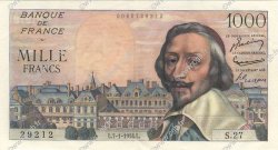 1000 Francs RICHELIEU FRANCE  1954 F.42.04 SUP+