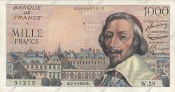 1000 Francs RICHELIEU FRANCIA  1954 F.42.04 BC a MBC