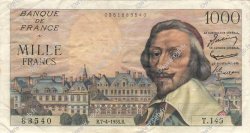 1000 Francs RICHELIEU FRANCIA  1955 F.42.12 MBC