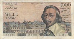 1000 Francs RICHELIEU FRANCE  1955 F.42.16 B+