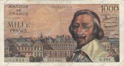 1000 Francs RICHELIEU FRANCE  1956 F.42.19 TB+