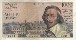 1000 Francs RICHELIEU FRANKREICH  1956 F.42.20 VZ