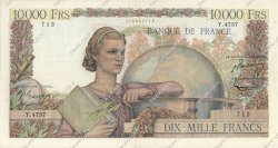 10000 Francs GÉNIE FRANÇAIS FRANCE  1953 F.50.65 VF