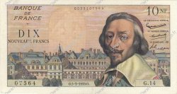 10 Nouveaux Francs RICHELIEU FRANCE  1959 F.57.01 VF+