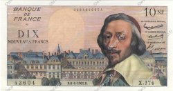 10 Nouveaux Francs RICHELIEU FRANCIA  1961 F.57.15 SC+
