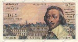 10 Nouveaux Francs RICHELIEU FRANCIA  1962 F.57.17 EBC