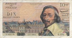 10 Nouveaux Francs RICHELIEU FRANCIA  1963 F.57.22 BC a MBC