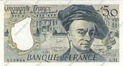 50 Francs QUENTIN DE LA TOUR FRANCIA  1980 F.67.06 SPL a AU