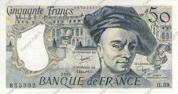 50 Francs QUENTIN DE LA TOUR FRANCE  1984 F.67.10 XF+