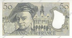 50 Francs QUENTIN DE LA TOUR FRANCIA  1986 F.67.12 FDC