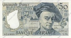 50 Francs QUENTIN DE LA TOUR FRANCIA  1992 F.67.18 EBC