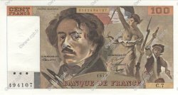 100 Francs DELACROIX modifié FRANKREICH  1978 F.69.01d fST+