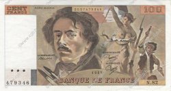 100 Francs DELACROIX modifié FRANKREICH  1984 F.69.08a VZ+