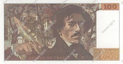 100 Francs DELACROIX imprimé en continu FRANCIA  1990 F.69bis.02b FDC