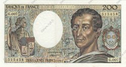 200 Francs MONTESQUIEU FRANCIA  1981 F.70.01 EBC