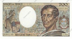 200 Francs MONTESQUIEU Petit numéro FRANCIA  1987 F.70.07 FDC