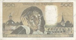 500 Francs PASCAL FRANCE  1989 F.71.42 VF
