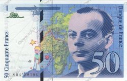 50 Francs SAINT-EXUPÉRY FRANCE  1992 F.72.01b NEUF