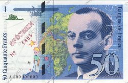 50 Francs SAINT-EXUPÉRY Spécimen FRANCIA  1993 F.72.02Spn FDC