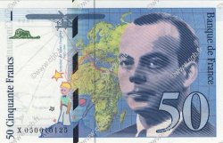 50 Francs SAINT-EXUPÉRY modifié FRANCIA  1999 F.73.05 FDC