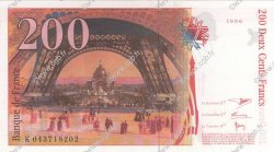 200 Francs EIFFEL FRANCIA  1996 F.75.03a q.FDC