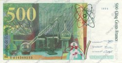 500 Francs PIERRE ET MARIE CURIE Symbole décalé Fauté FRANCIA  1994 F.76f1.01 EBC