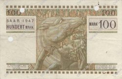 100 Mark SARRE Annulé FRANKREICH  1947 VF.49.01 fVZ
