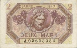 2 Mark SARRE FRANCIA  1947 VF.45.01 MBC