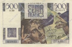 500 Francs CHATEAUBRIAND FRANKREICH  1945 F.34.03 VZ