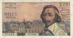 1000 Francs RICHELIEU FRANCE  1956 F.42.19 VF+