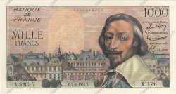 1000 Francs RICHELIEU FRANCE  1955 F.42.15 UNC-