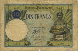 10 Francs MADAGASCAR  1926 P.036 G