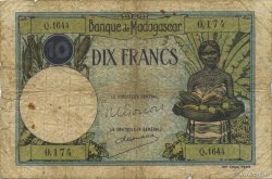 10 Francs MADAGASCAR  1948 P.036 q.MB