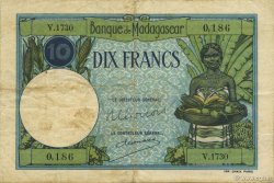 10 Francs MADAGASCAR  1948 P.036 BC+