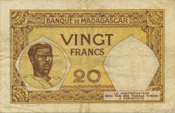 20 Francs MADAGASCAR  1937 P.037 BB