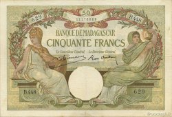 50 Francs MADAGASCAR  1937 P.038 VF+
