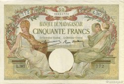 50 Francs MADAGASCAR  1937 P.038 EBC