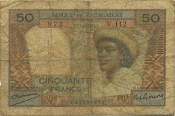50 Francs MADAGASCAR  1950 P.045a MC