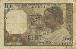 100 Francs MADAGASCAR  1950 P.046a MB