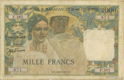 1000 Francs MADAGASCAR  1953 P.048b F
