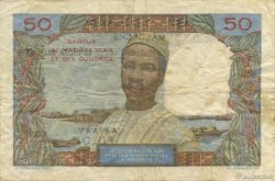 50 Francs - 10 Ariary MADAGASCAR  1961 P.051a q.BB