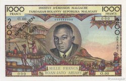 1000 Francs - 200 Ariary Spécimen MADAGASCAR  1960 P.056as EBC