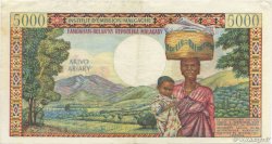 5000 Francs - 1000 Ariary MADAGASCAR  1966 P.060a TTB+