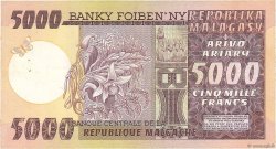 5000 Francs - 1000 Ariary MADAGASCAR  1974 P.066a MBC