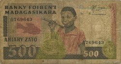 500 Francs - 100 Ariary MADAGASCAR  1983 P.067b G