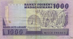 1000 Francs - 200 Ariary MADAGASCAR  1988 P.072b TTB