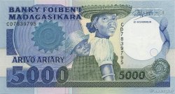 5000 Francs - 1000 Ariary MADAGASCAR  1988 P.073b pr.NEUF