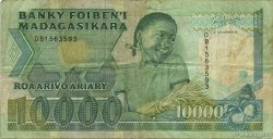 10000 Francs - 2000 Ariary MADAGASKAR  1988 P.074b fS