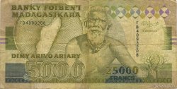 25000 Francs - 5000 Ariary MADAGASKAR  1988 P.074Aa fS